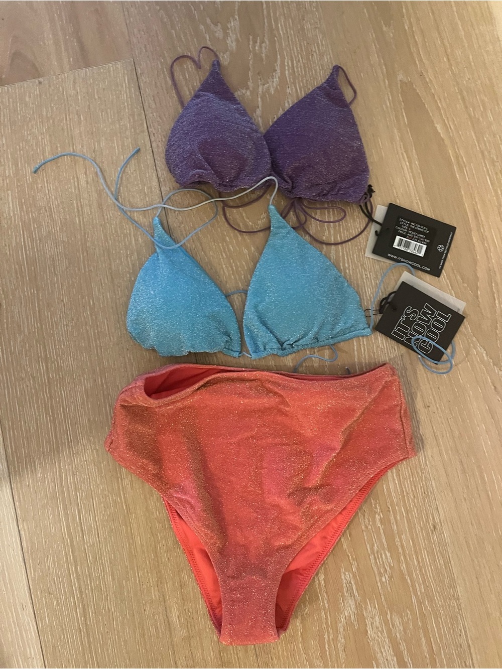 It's Now Cool Lurex Bikini Set NWT
